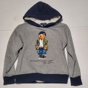 Ralph Lauren Polo Bear Designer Hoodie Sweatshirt. Size M 10-12